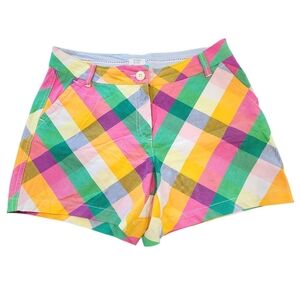 CROWN & IVY Colorful Plaid Women's Shorts